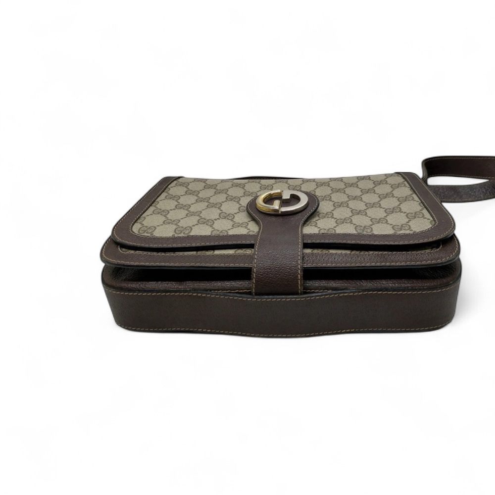 GUCCI Brown Monogram Shoulder Bag - Picture 6 of 10